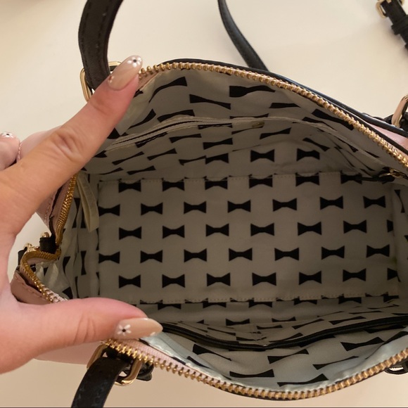 kate spade pink and black satchel purse - Picture 6 of 7